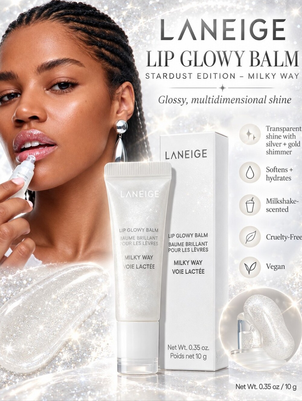 LANEIGE Lip Glowy Balm Stardust Edition – Milky Way
